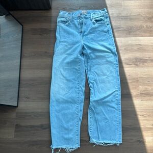 Mother - the rambler zip ankle fray jean